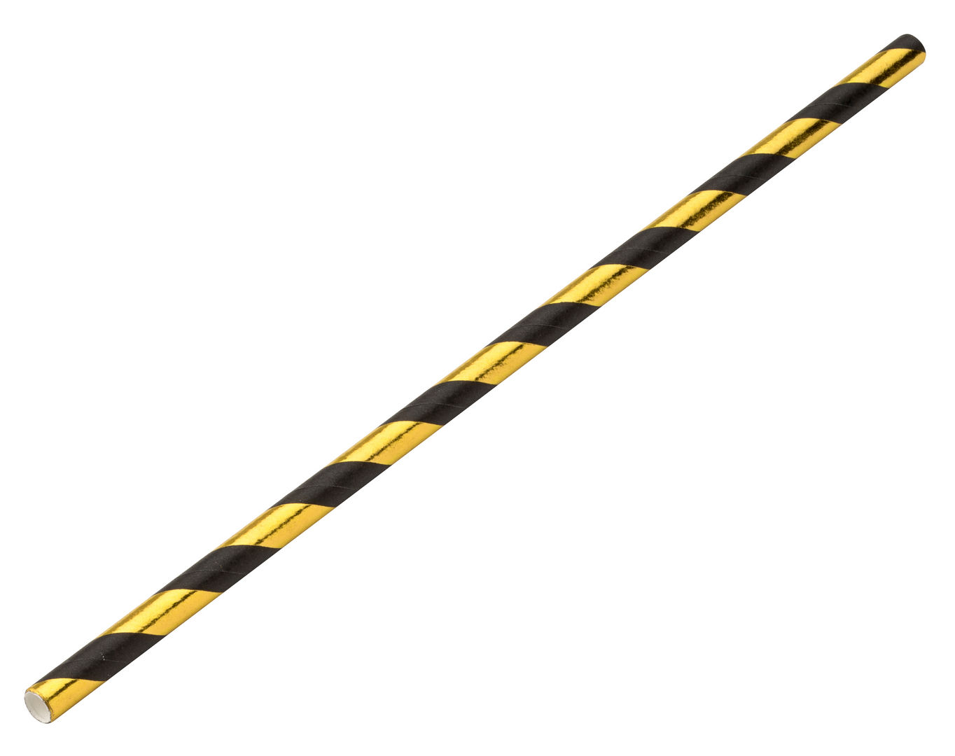 Paper Gold/Black Stripe Straw 8
